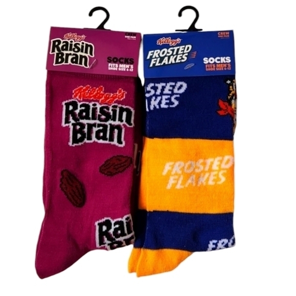 Breakfast Cereal Novelty Mens or Women's Crew Socks Size 6-12‎ - Picture 1 of 11